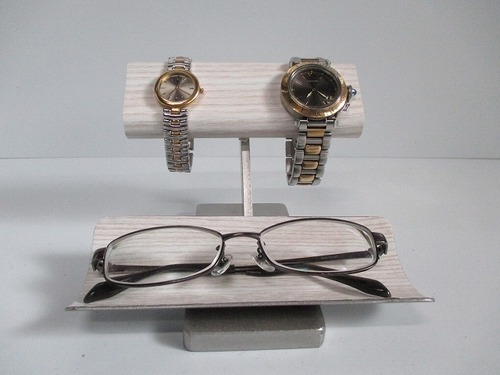 腕時計スタンド 腕時計スタンド おしゃれ 腕時計スタンド 高級 腕時計スタンド かわいい ウオッチスタンド 腕時計収納 白樺風木目模樣腕時計、眼鏡スタンド 190502