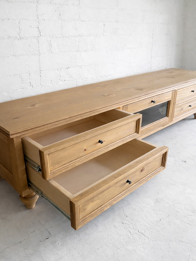 オールドパイン家具風テレビボード (アンティークローボード・オーダーメイド家具)W1500〜1800