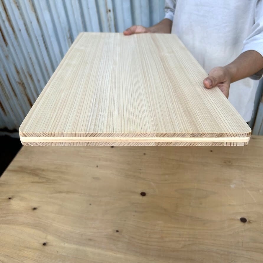 大きい柾目のひのきまな板 接ぎ合わせ 約60×30×2cm 1枚 | ひのきまな板