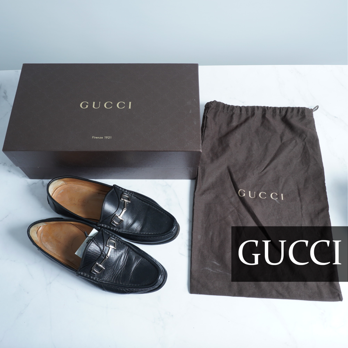 GUCCI】グッチ レザービットローファー 6 1/2 black | ブランド古着屋 
