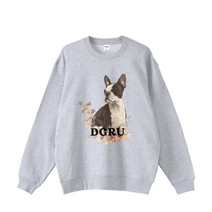 ボストンテリア　プリントスウェット