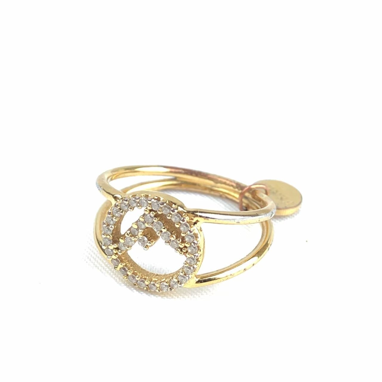 中古】フェンディ FENDI エフイズ ラインストーン リング 指輪