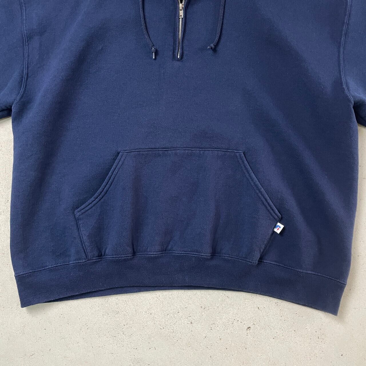 00年代 RUSSELL ATHLETIC ハーフジップ スウェットパーカー メンズ2XL