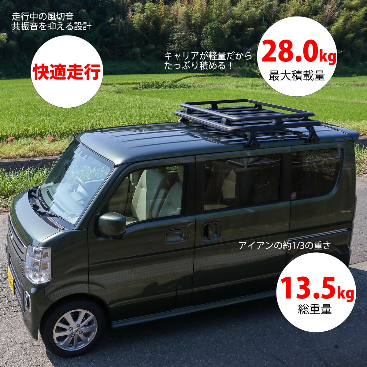 Suzuki エブリィda17専用 Gbショートバスケットアルミ製 ルーフキャリア 標準ルーフ車専用 Gooniesone グーニーズワン オンラインショップ