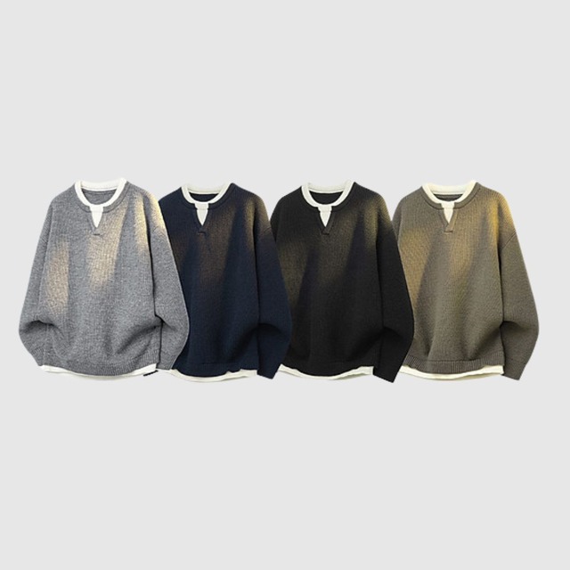 フェイクレイヤードトップス H2695