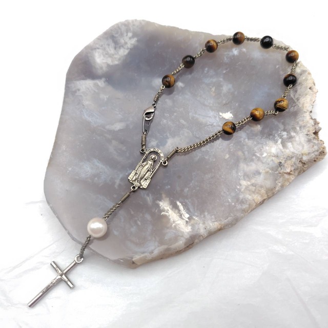 Rosary charm-祈り-【tiger eye】