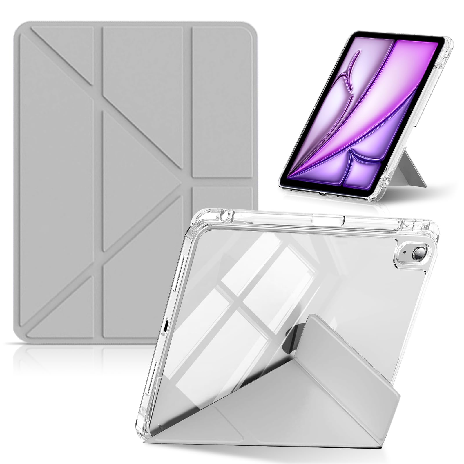 CeiLarv iPad Air 11インチ M4 2026/M3 2025/M2 2024 / Air 第5/4世代 ケース 用 - (グレー)
