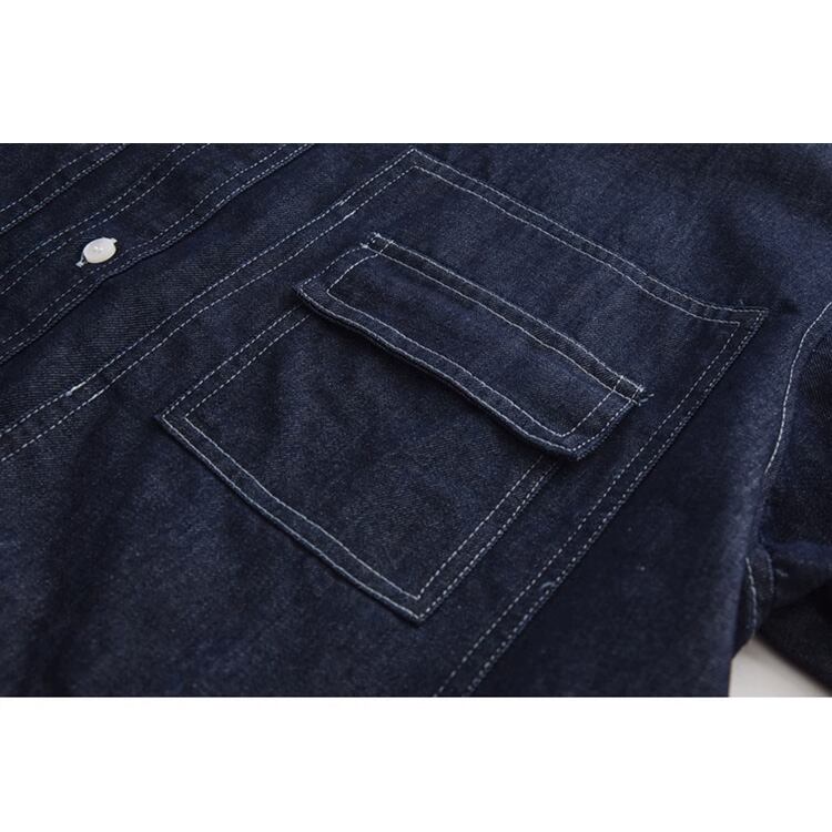 ★BLOCKING WORKWEAR LONG SLEEVE SHIRT　　　A0771