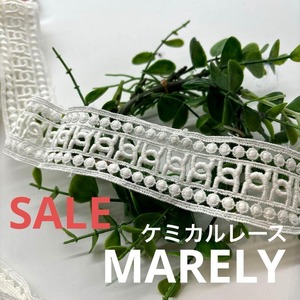 TB646◆3m◆ケミカルレース生地◆柄物◆オフホワイト