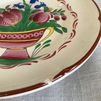 飾り皿　プレート　手描き花籠　リュネヴィル  サンクレモン 12TWcf67