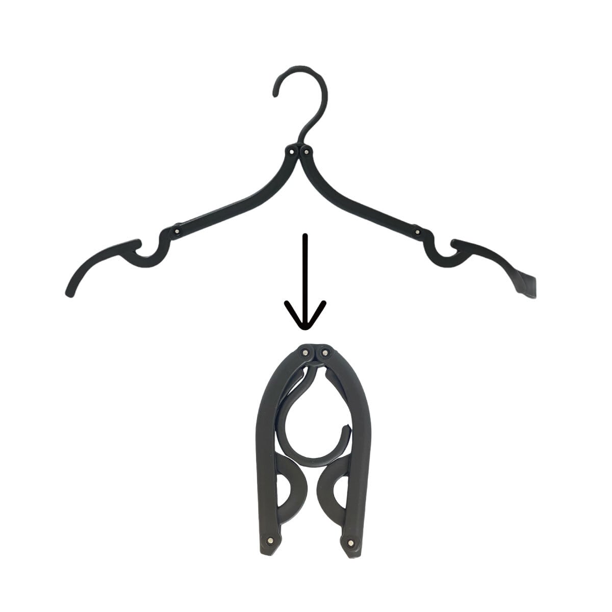 2個セット 折りたたみハンガー 2段階調節 ブラック 出張 旅行 キャンプ 車内 アウトドア 軽量 頑丈 大きい 災害別 多様性 防災 災害グッズ専門通販店のフラバ