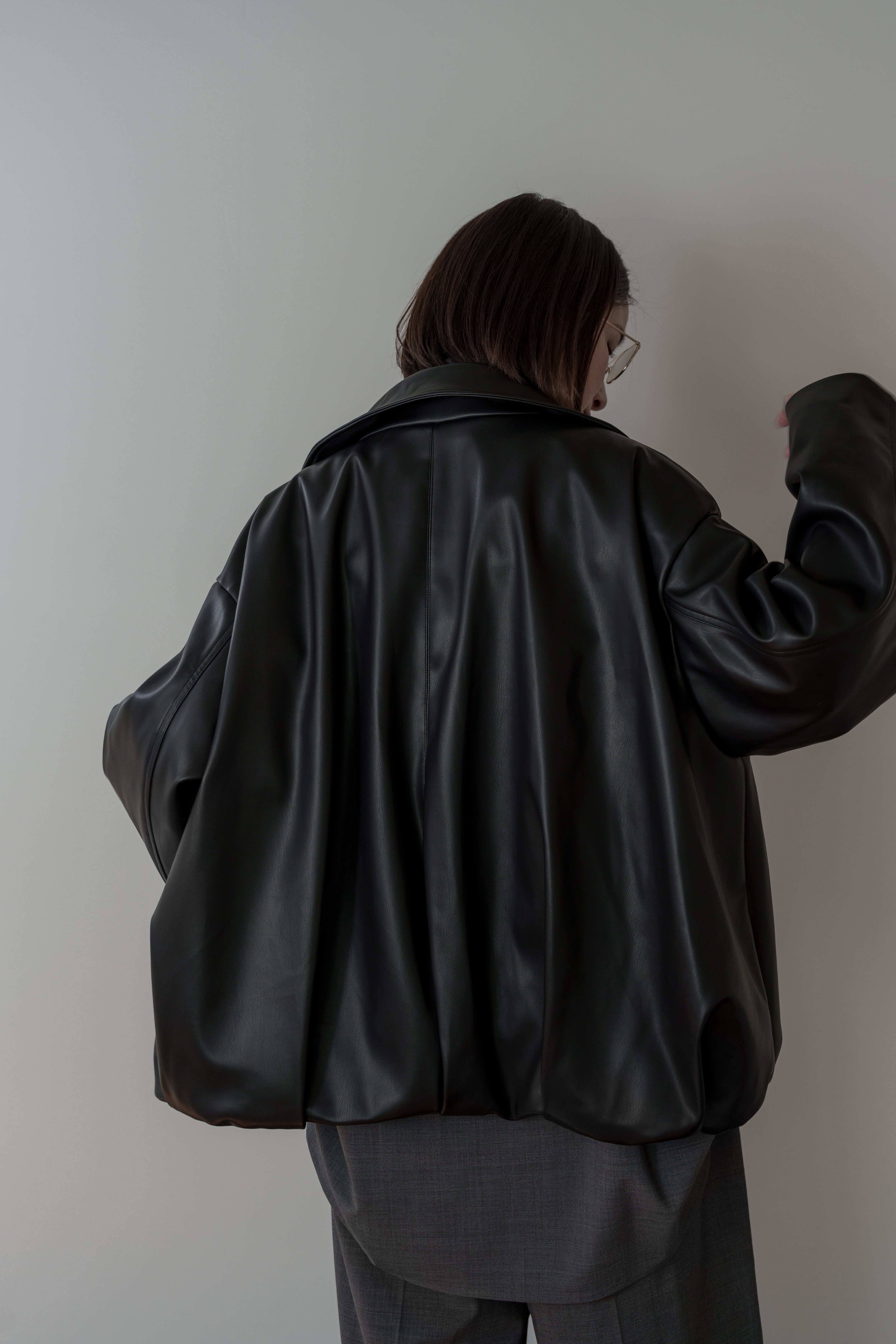 Eco Leather(合成皮革) Balloon Blouson(black)ご注文から1週間前後で