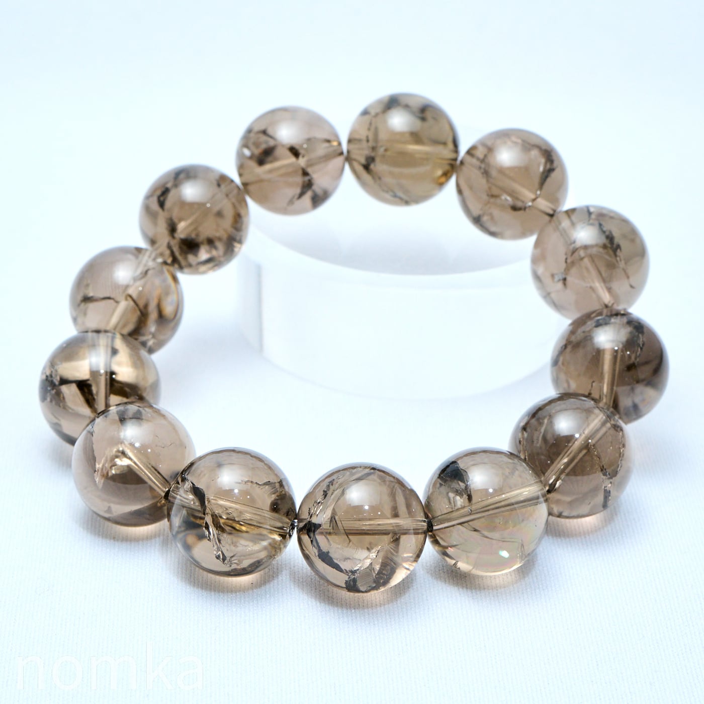 Special Price】大玉16mm スモーキーアイリス一連ブレスレット(約16.5