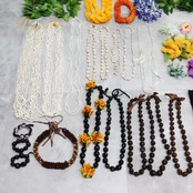 フラダンス 小物 まとめ売り 70点以上 セット レイ フラワーレイ クウペエ パレオ ネックレス シェルレイ ククイ イリマ 白 黄 緑 紫 赤 ピンク カラフル アクセサリー ヘアクリップ ヘアアクセサリー タヒチアン ホワイト系 レッド系 ピンク系