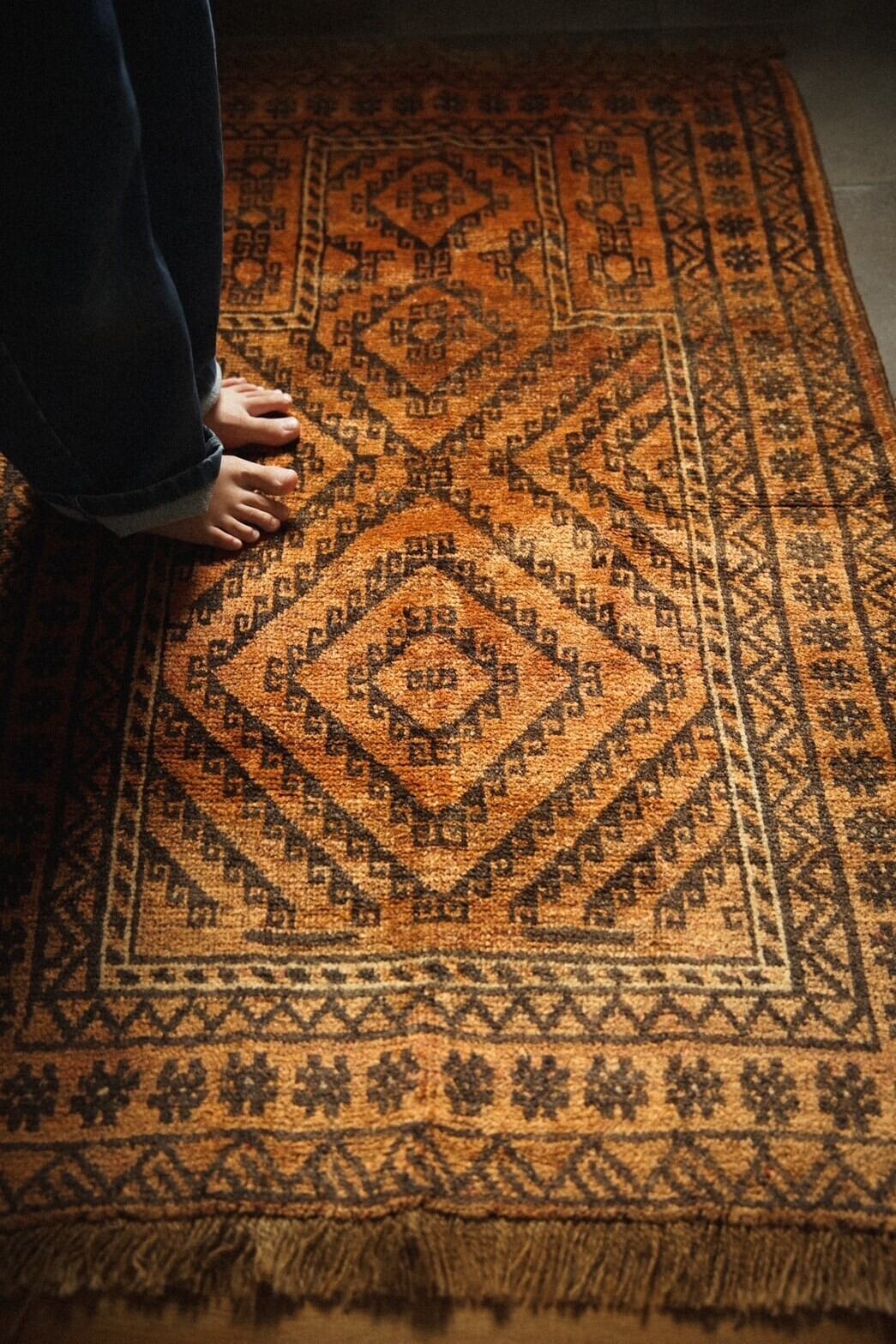 1216-Vintage Taimani prayer rug