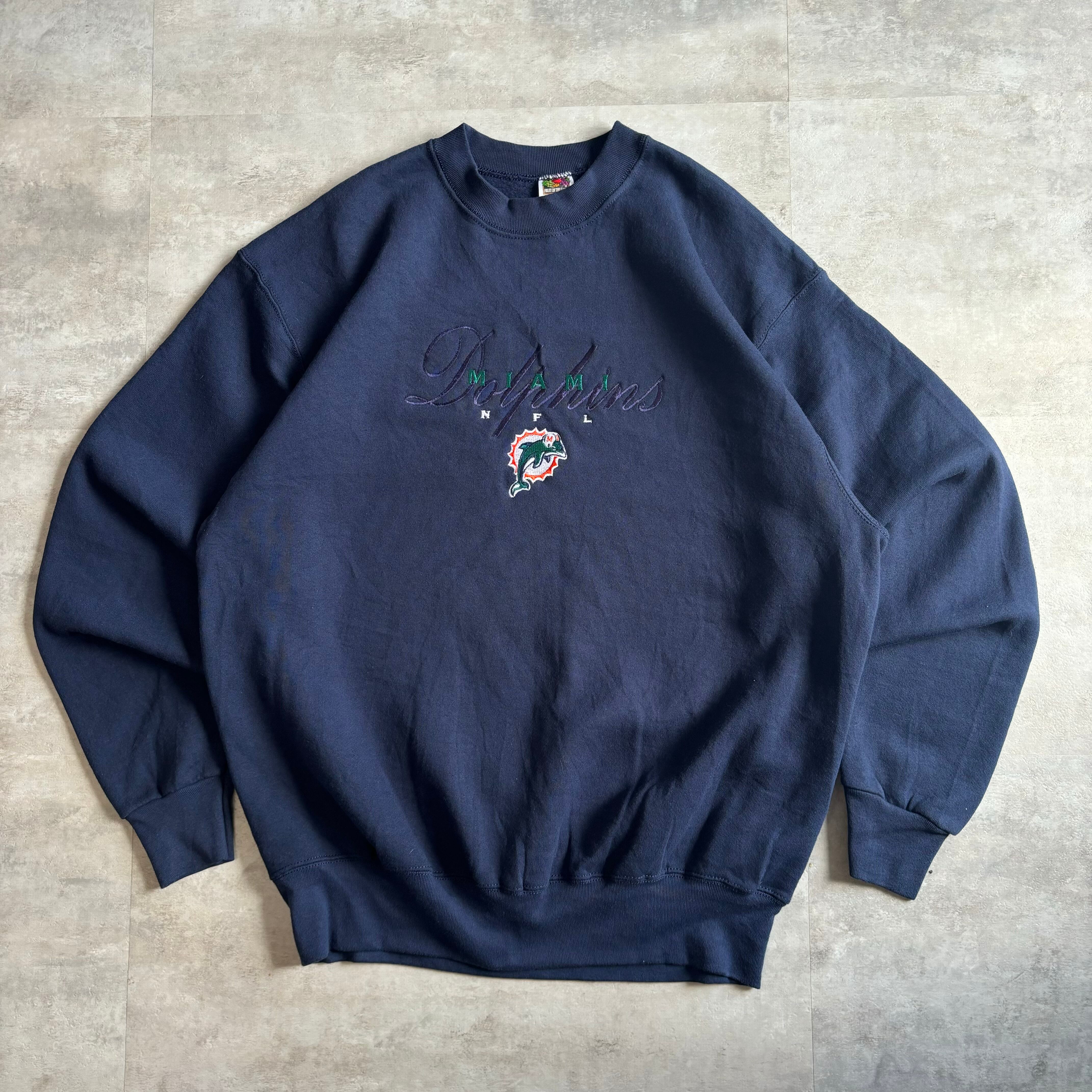 USA製 fruits of the room フルーツオブザルーム 肉厚 スウェット MIAMI dolphins XL no.1709