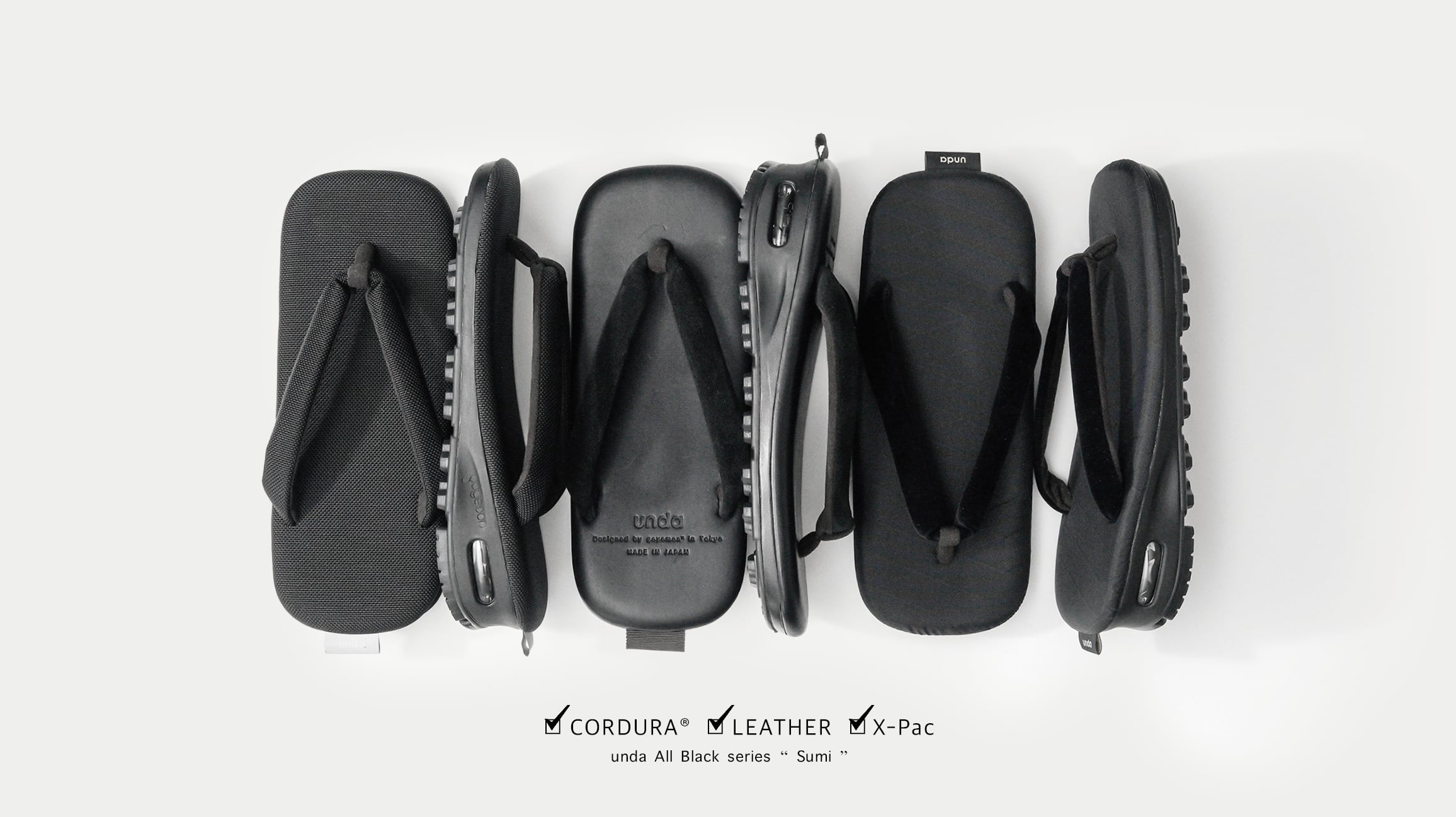 SETTA × SNEAKER “ unda ” / All Black series LEATHER［24SS 