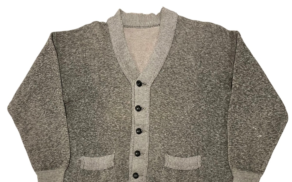 50s vintage SALT & PEPPER SWEAT CARDIGAN | BLACK BOX STORE