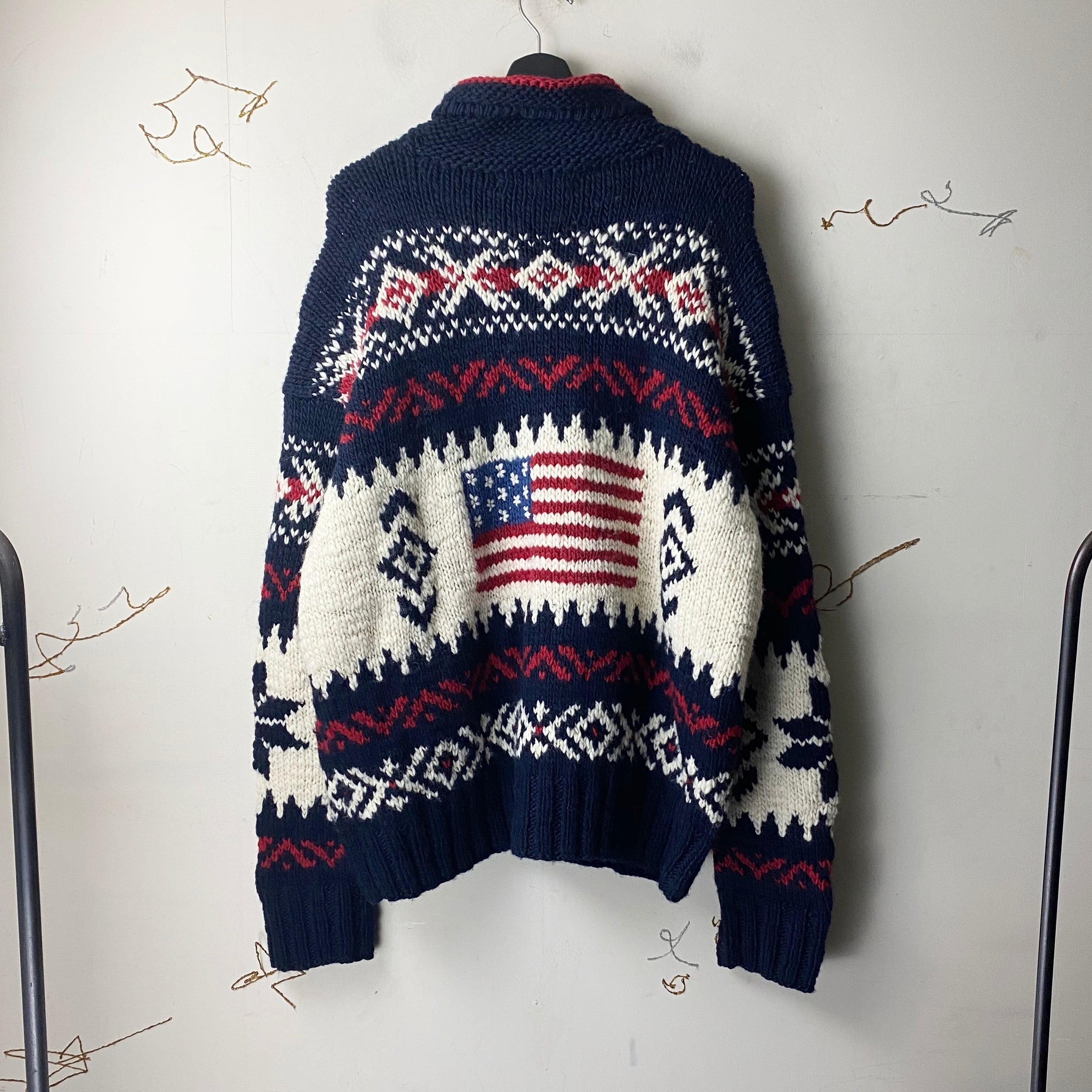 POLO by RALPH LAUREN cowichan sweater “stars and stripes” | NOIR 