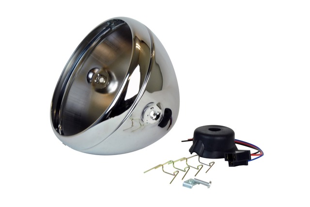 7inchLucas-type Head light case CHROME