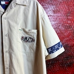 90s TOMMY HILFIGER コットンアロハ 刺繍 トミー