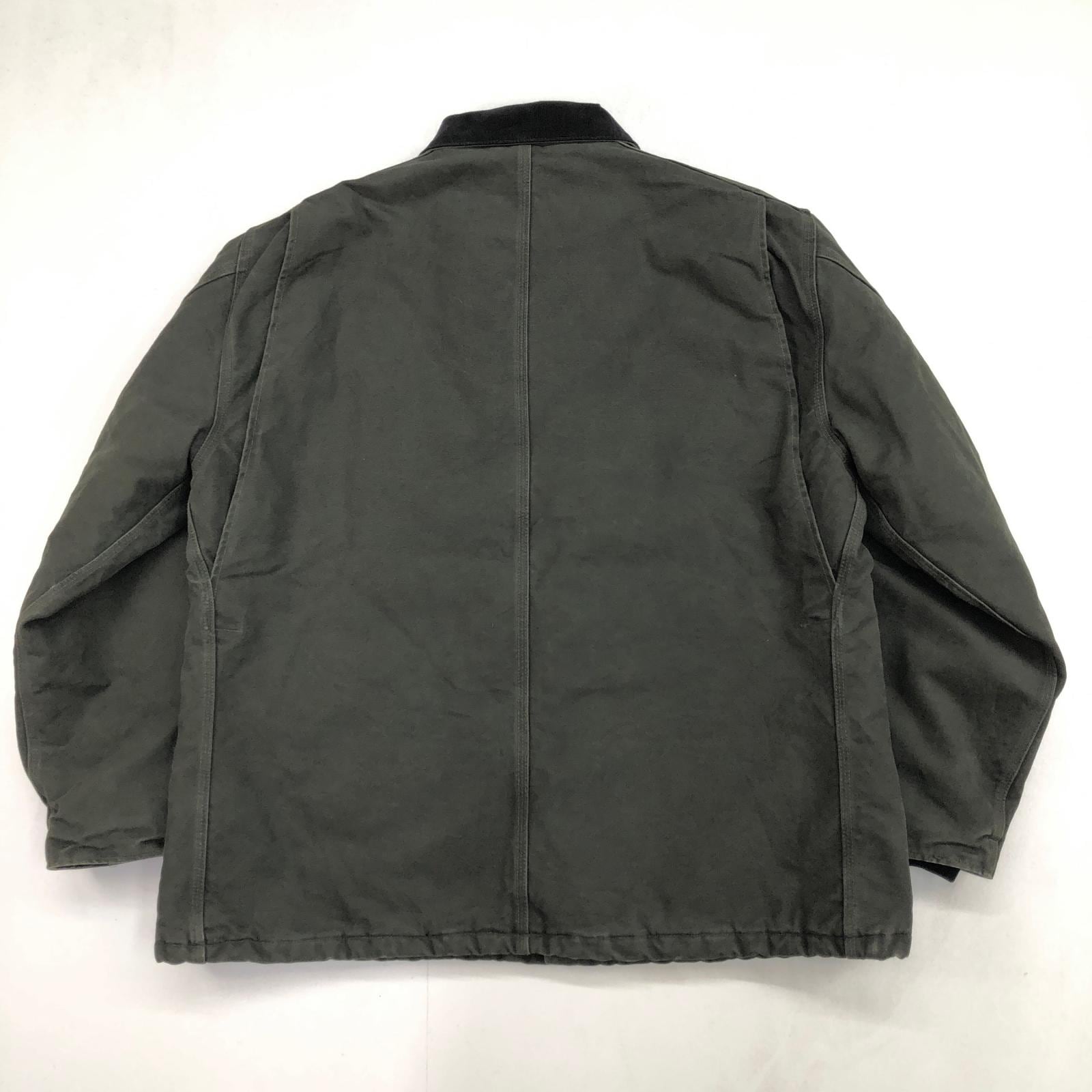 Carhartt ダックジャケット L モスグリーン 裏キルティング CARHARTT カーハート 00年代 MEXICO製 裏地キルティング コーデュロイ