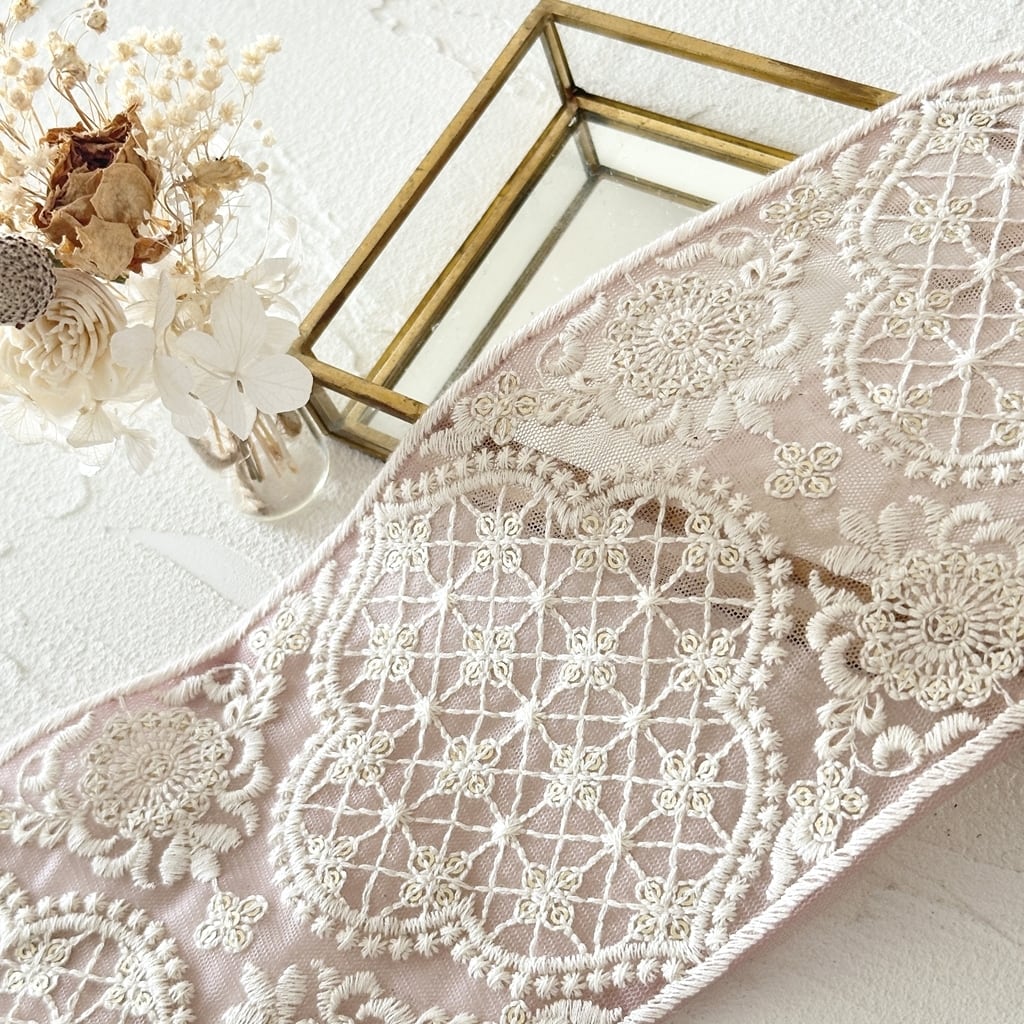 再販】ひらひらスモッキング刺繍のフリルのリバティポケットティッシュ