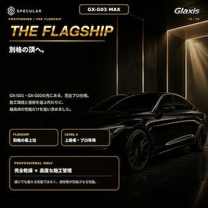 自動車ボディ用ガラスコーティング剤 艶出し・撥水・高耐久保護 完全乾燥型・最高峰の艶・究極の保護性能 20mL 上級者・プロ向け施工キット Glaxis GX-G03 MAX