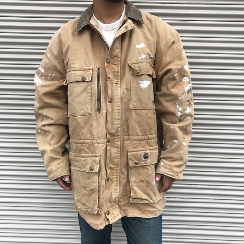 雰囲気抜群 90s カーハート ブラウンダック コート カバーオール USA製 ビッグサイズ CARHARTT チョアコート ジャケット ワーク アメリカ製