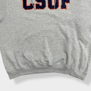 【champion】カレッジ カリフォルニア州立大学 CSUF 刺繍 パーカー フーディー スウェット プルオーバー 2XL ビッグシルエット チャンピオン US古着