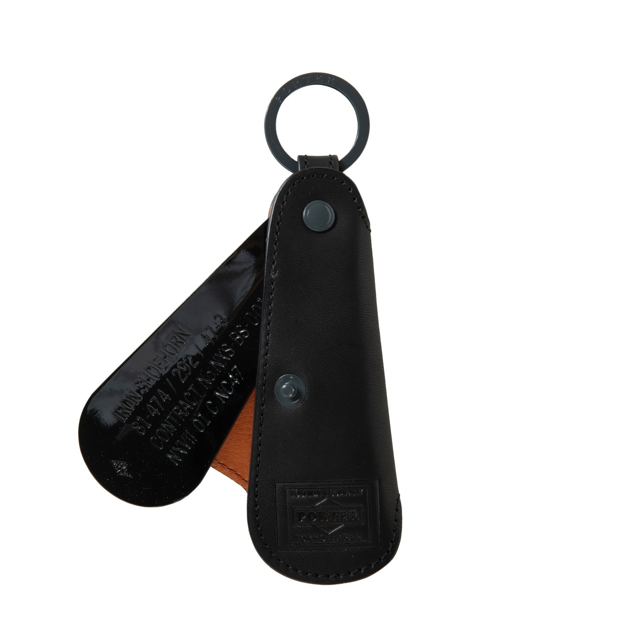 IRON SHOEHORN WITH LEATHER CASE
