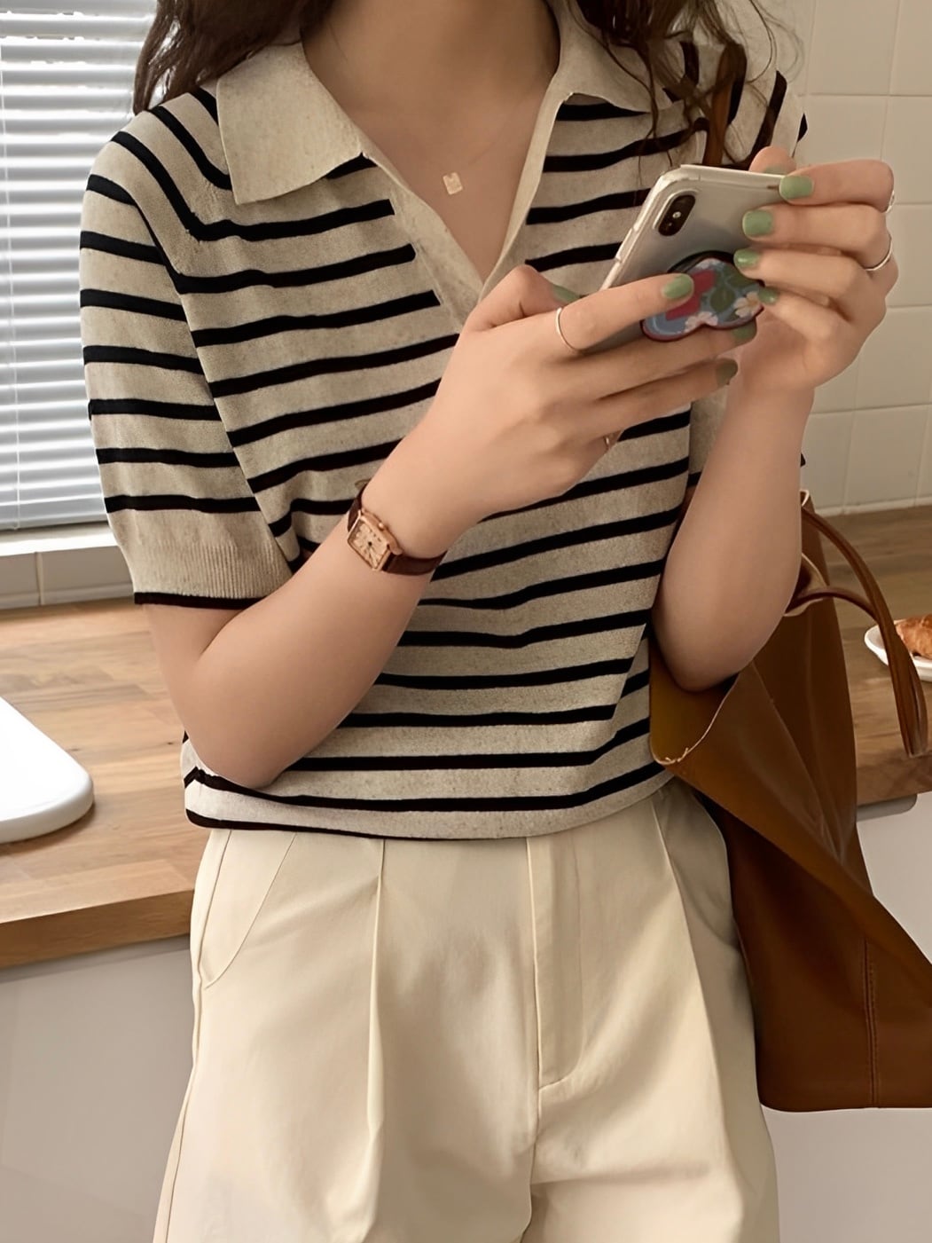 カジュアルボーダートップス.1213