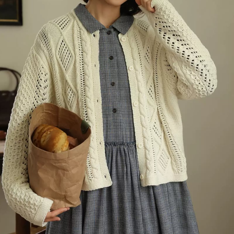 レトロデザインニットカーディガン M1944