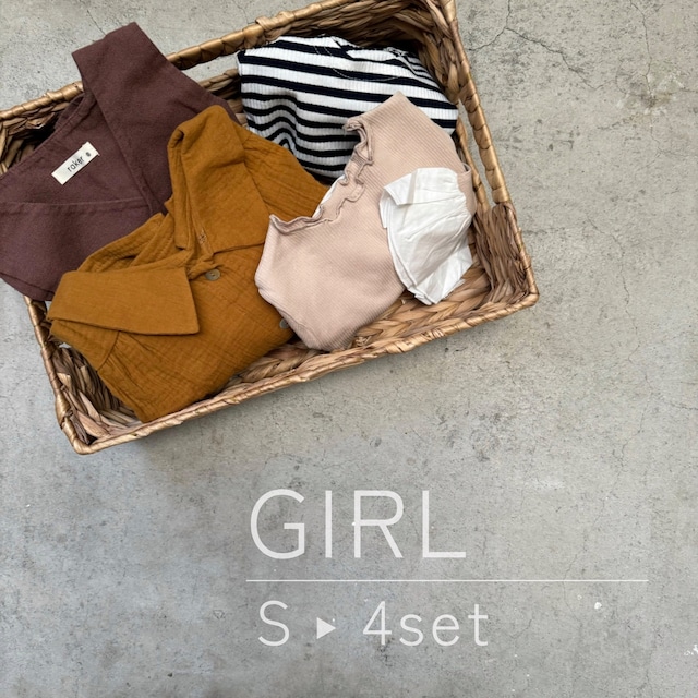 ◎送料無料/No.15 春のコーデ4点SET/Girl/S(約90㎝)/ワンピース2点∔トップス2点