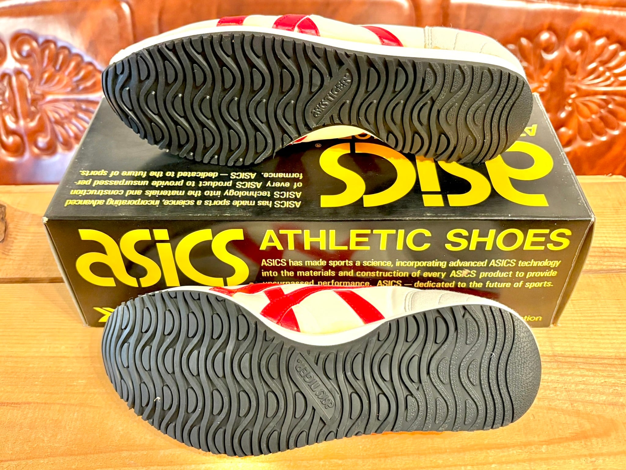 ASICS TIGER（アシックス タイガー） マラソン310 白/赤 26.5cm 90s