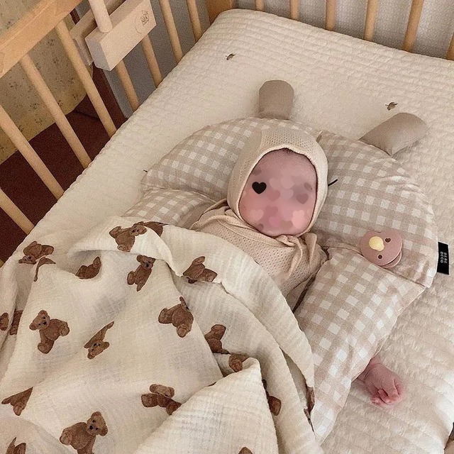 bear cotton blanket 150×130cm