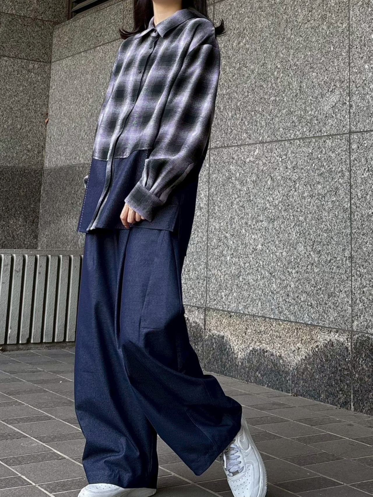 MMF137PEC ワイドカーブパンツ