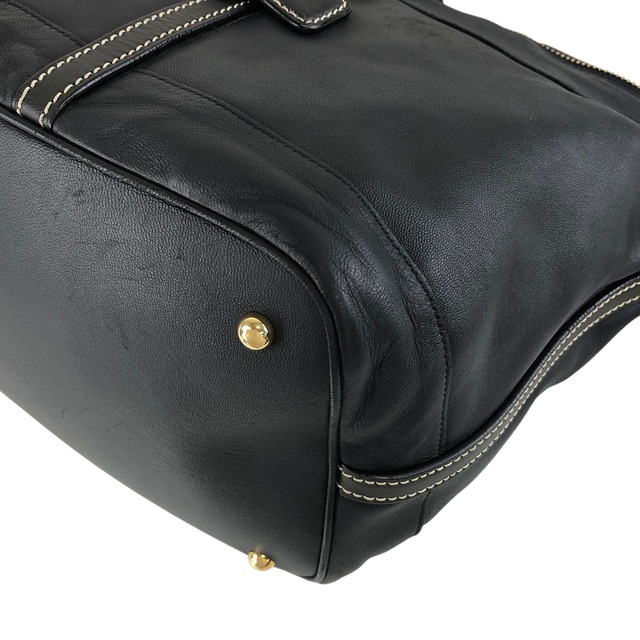 LOEWE ロエベ ショルダーバッグ ブラック フロントバックル 2way レザー vintage ヴィンテージ オールド pszdm6