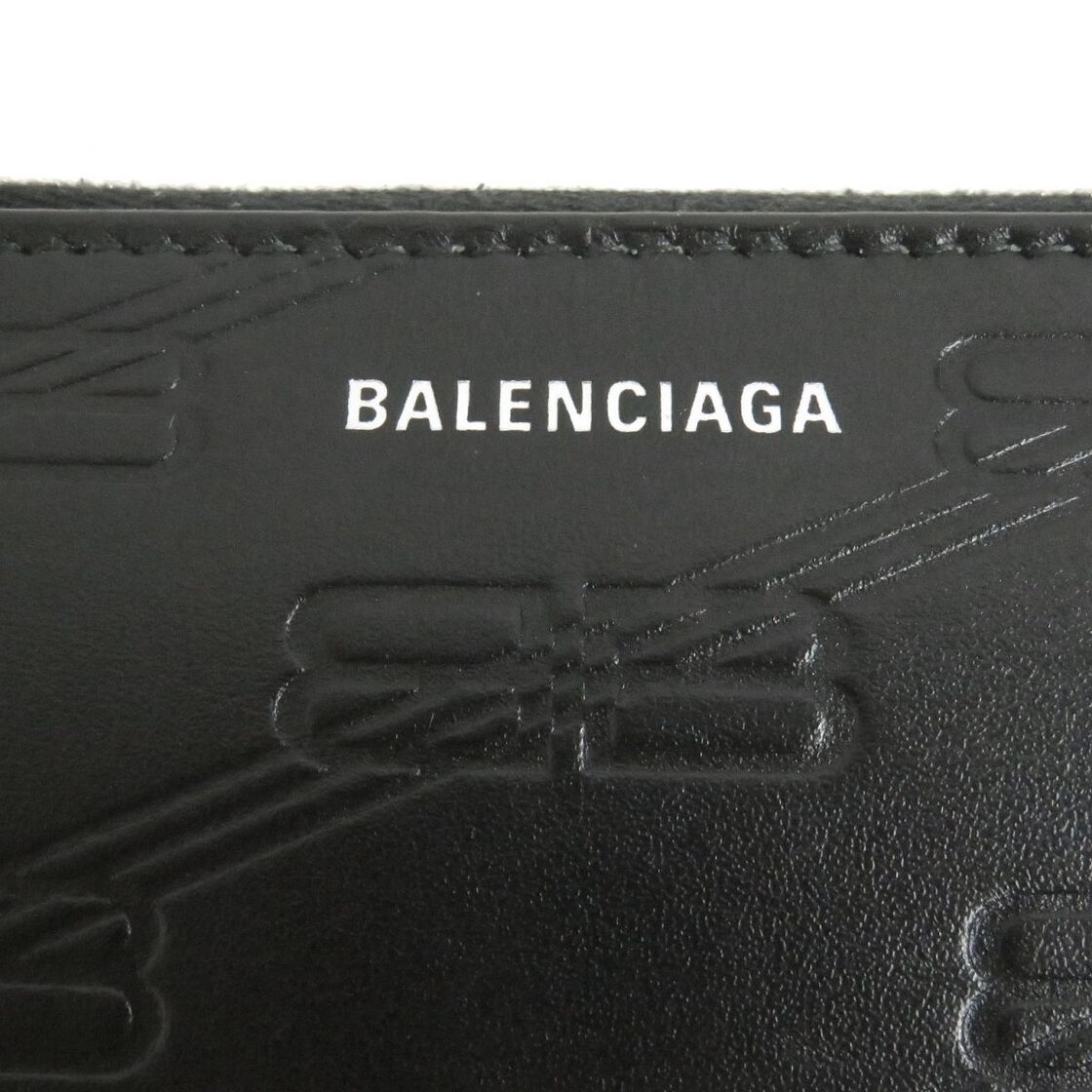 美品□BALENCIAGA/バレンシアガ 717787 BBライン ロゴエンボス 
