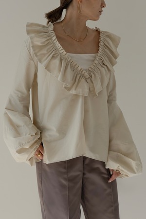 ２WAY RUFFLE BLOUSE（YELLOW）