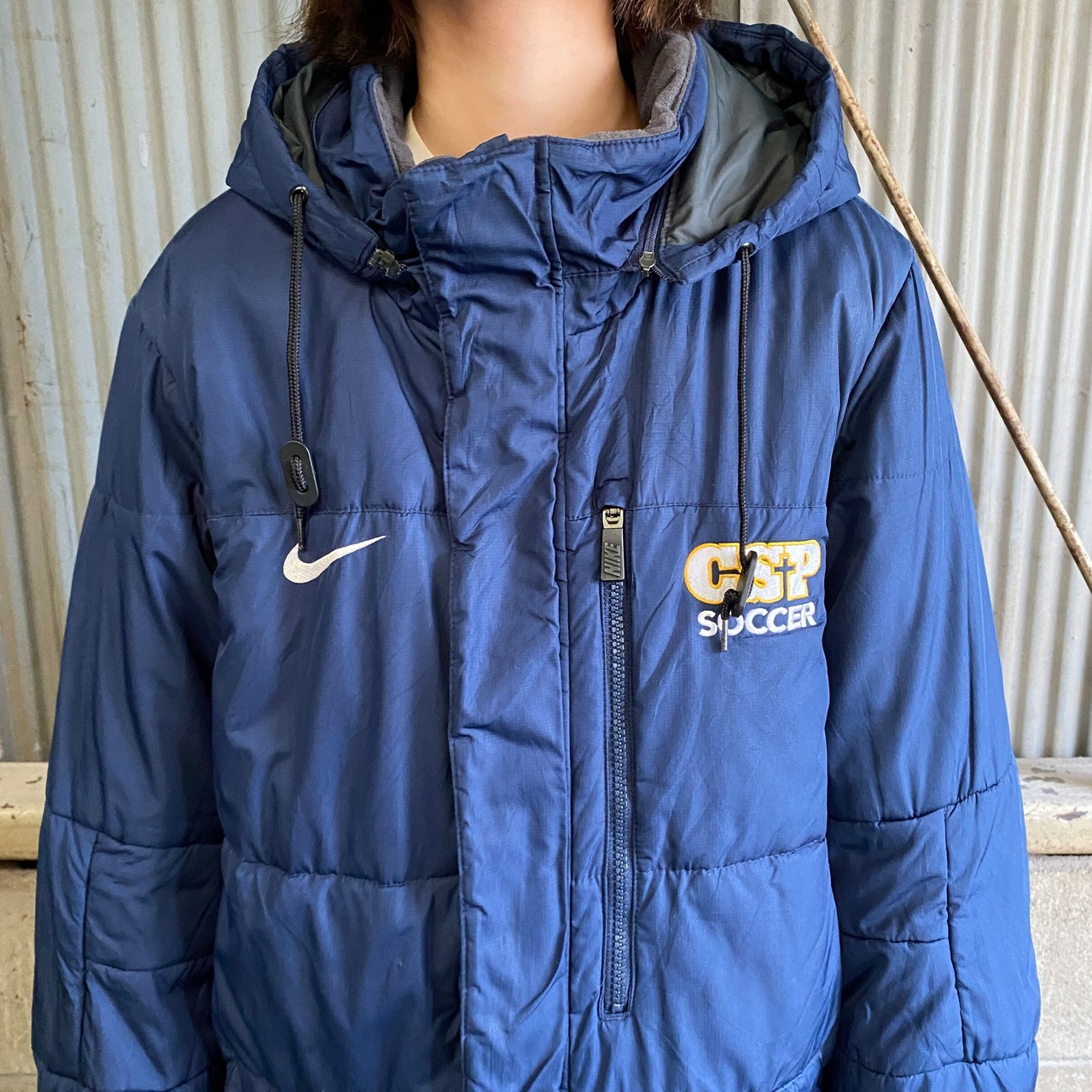 NIKE ナイキ STORM FIT フリースライナー ベンチコート メンズS ロゴ刺 