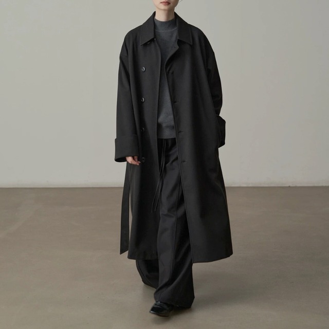 Minimal belt long coat C1425