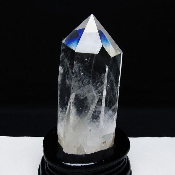 水晶 六角柱 水晶 ポイント 台座付属 一点物 152-3815