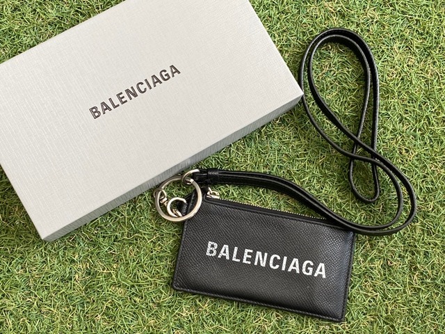 BALENCIAGA CASH CASE KEY HOLDER BLACK 594548 156227