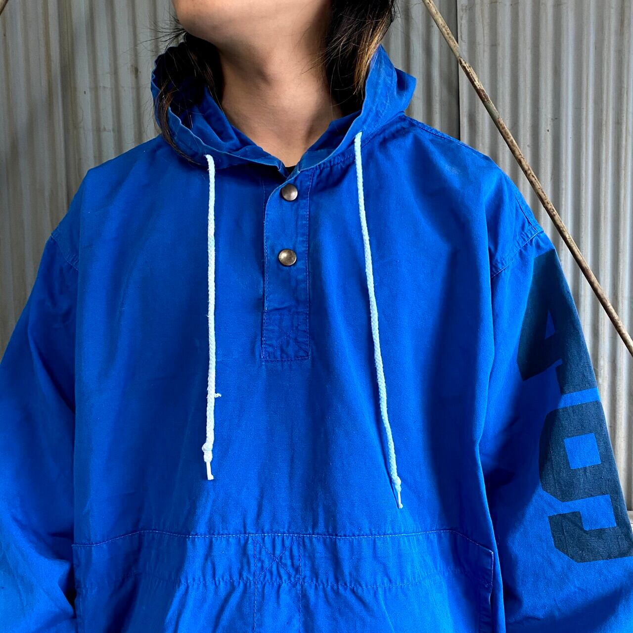 80年代 ACA JOE コットンアノラックパーカー メンズL 古着 プル