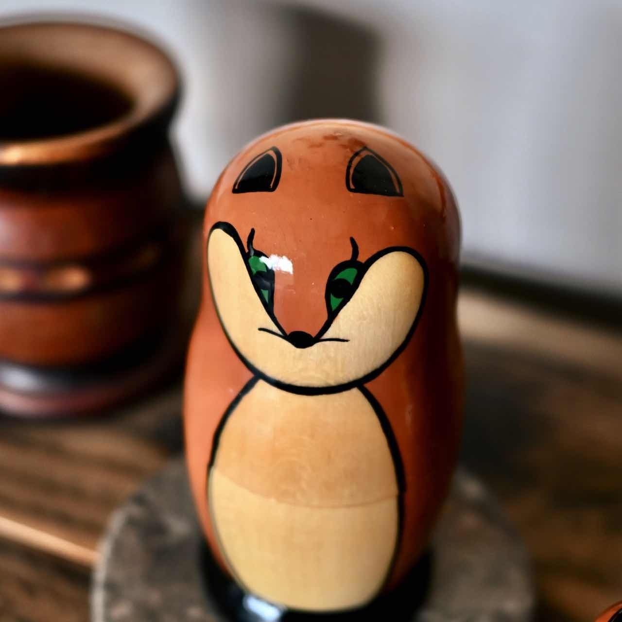きつねのマトリョーシカ ｜置物 かわいい おしゃれ レトロ オブジェ
