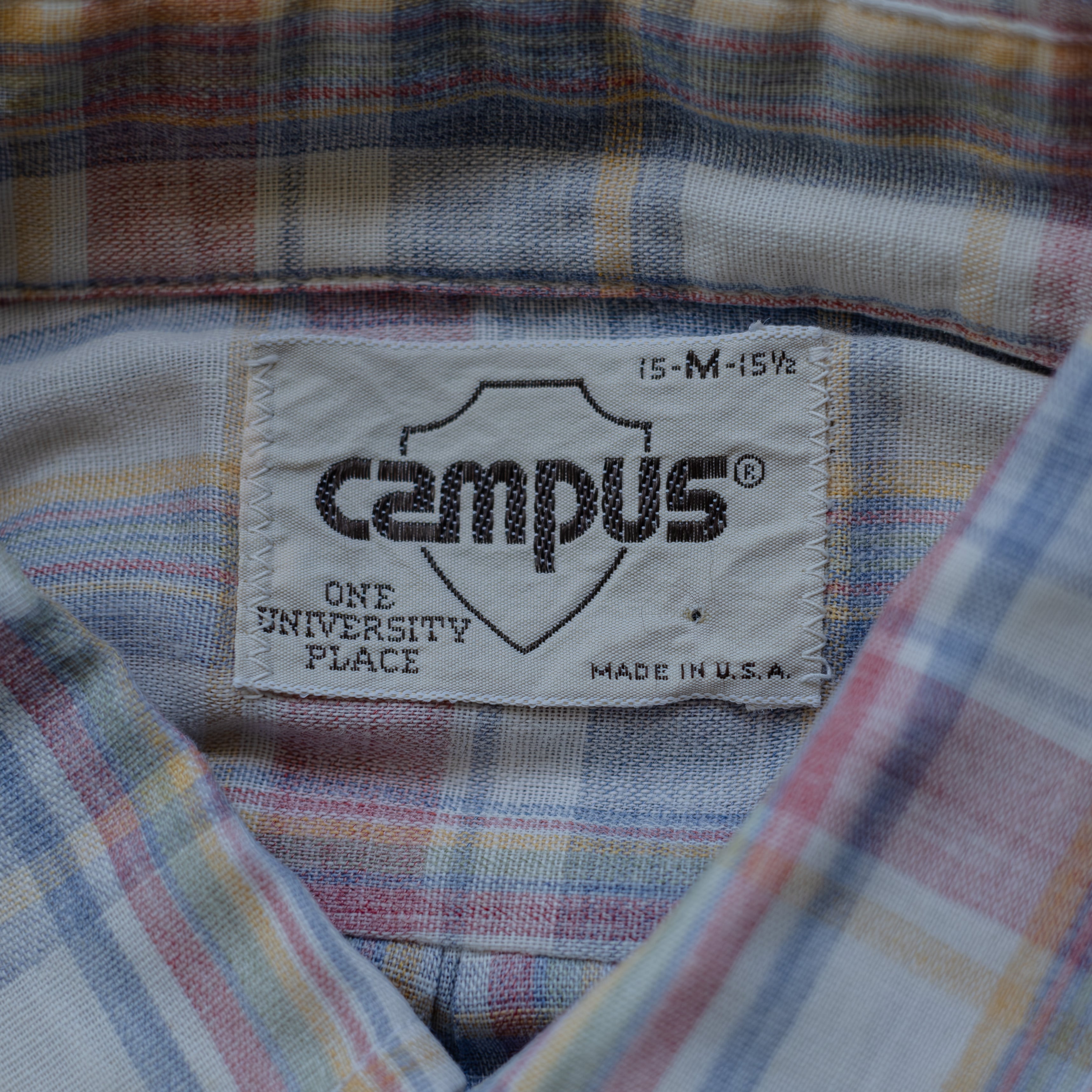 70s 80s USA製 CAMPUS プルオーバーシャツ レッドM aw19 used- 【CAMPUS】 70〜80s s/s check shirt [made in usa] | dros dro