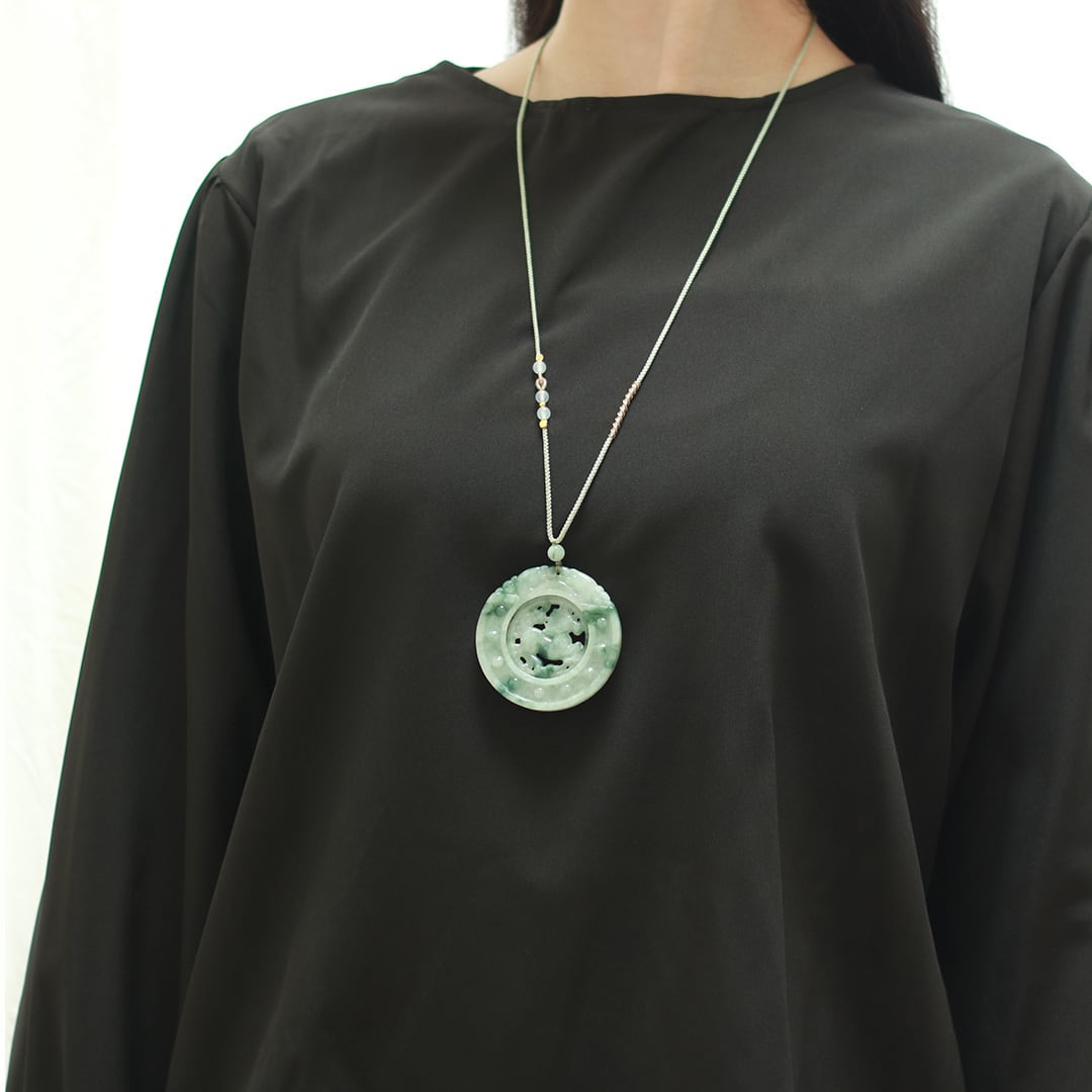 Horse Carving 翡翠ネックレス A貨翡翠 jd_ne1299 | 【MeiNu