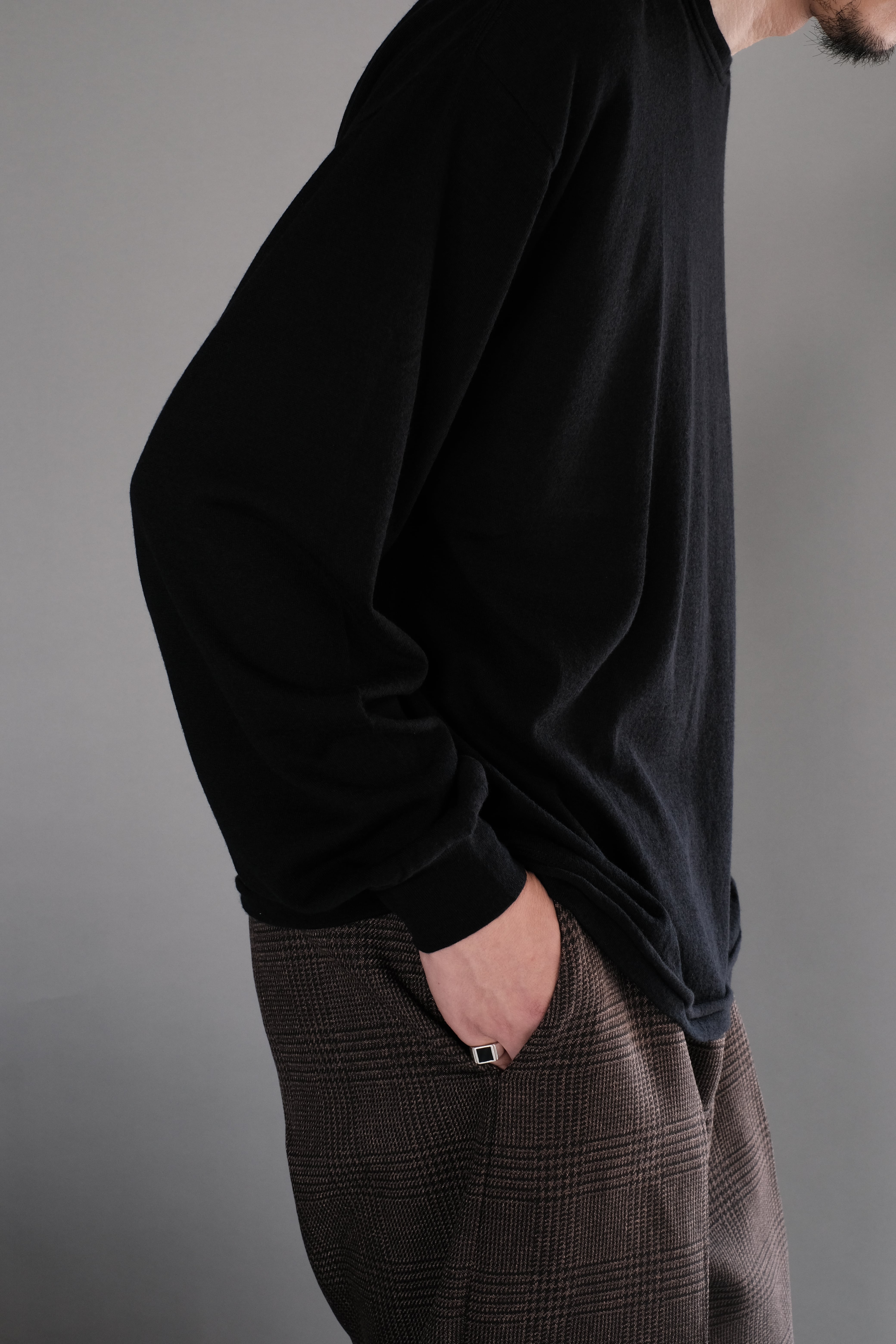 トップス ULTERIOR SUPER FINE COTTON CUT-OFF P/O ULTERIOR / SUPER FINE WOOL COTTON CUT-OFF P/O 