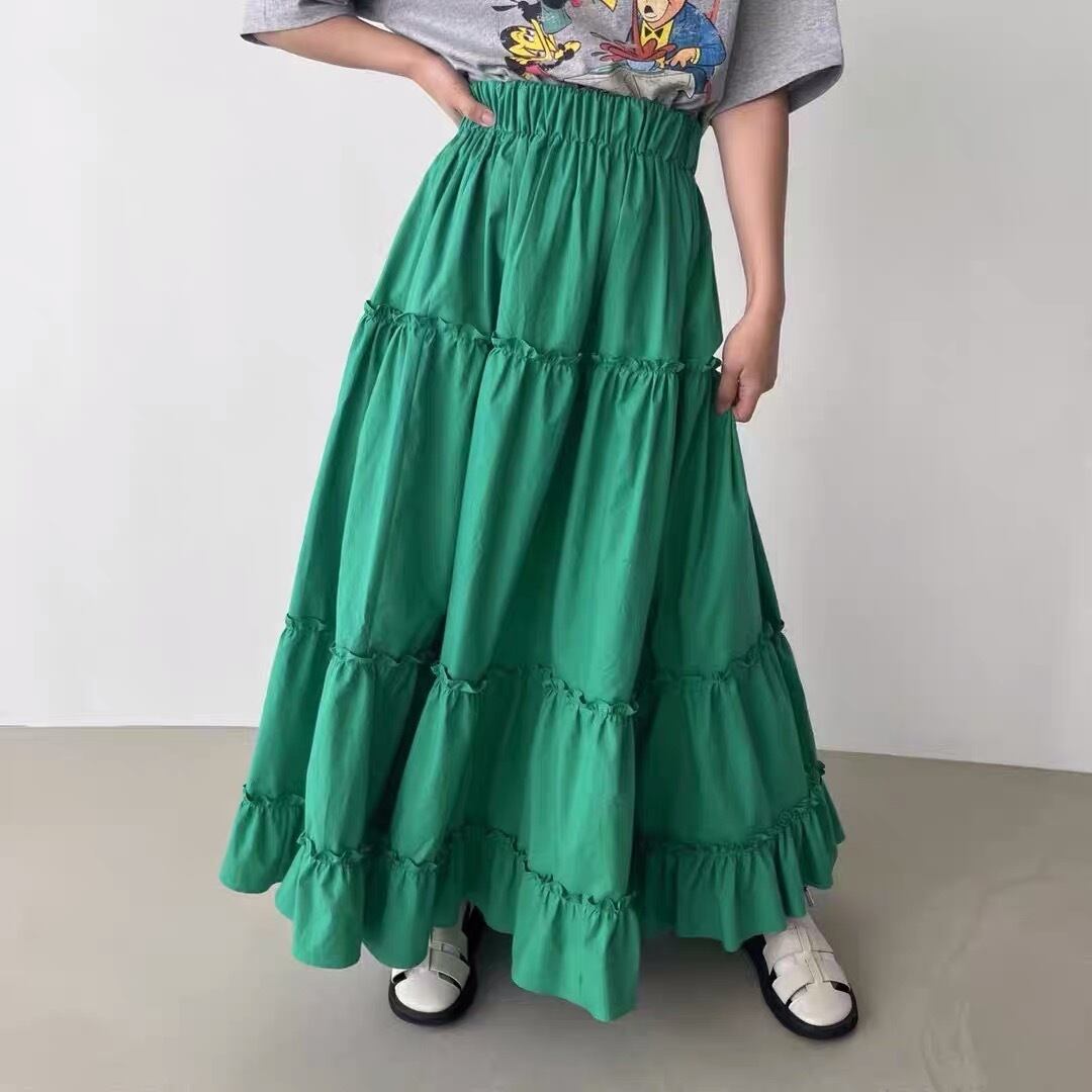 5カラー】ボトムス 緑 黄色 緑 紫 ネイビー ブラウス 襟 水玉